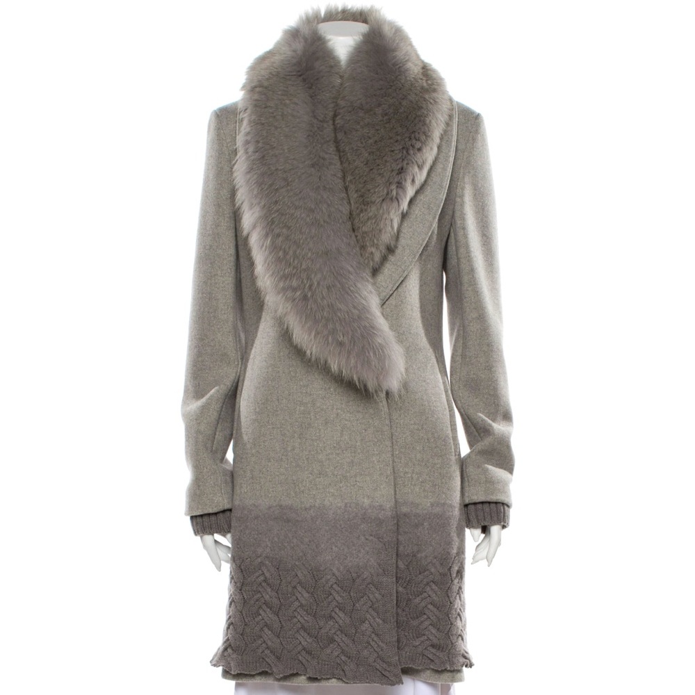 Costume National Wool Fur collar Coat